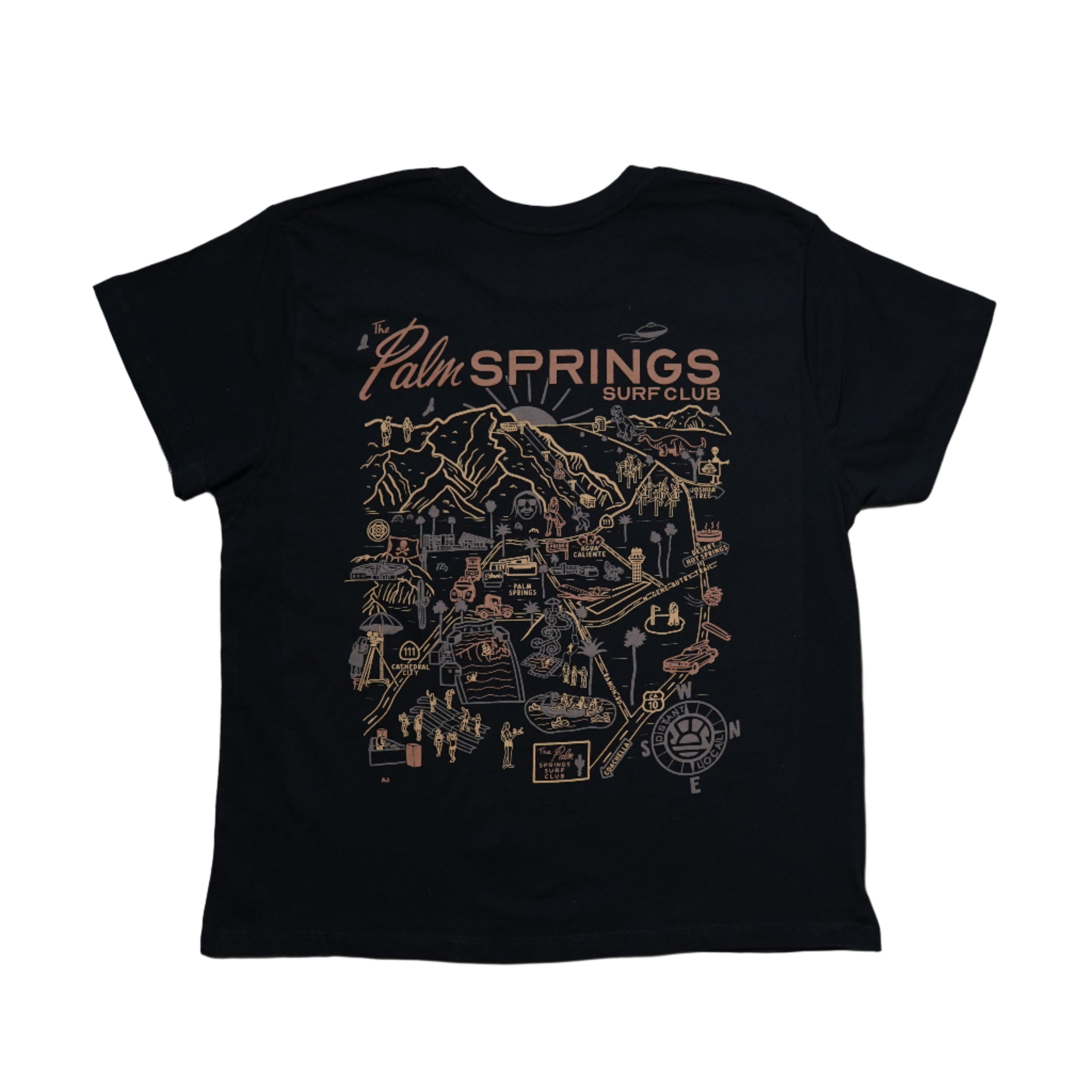 WOMENS PALM SPRINGS MAP TEE