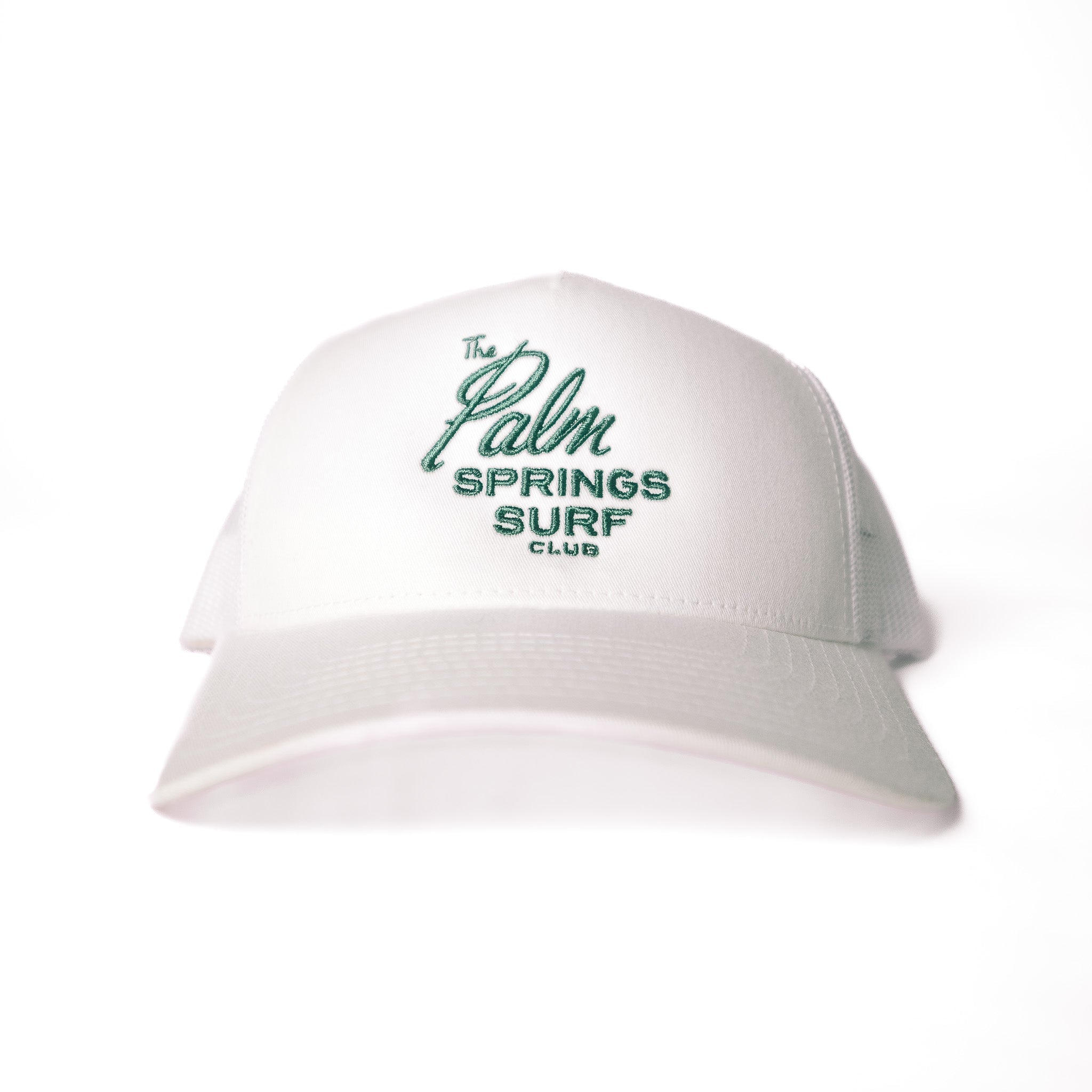White Mesh-Back Hat – Palm Springs Surf Club